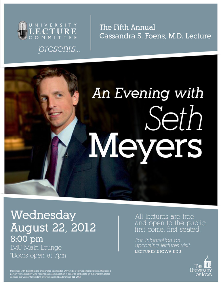Poster for Seth Meyers Event