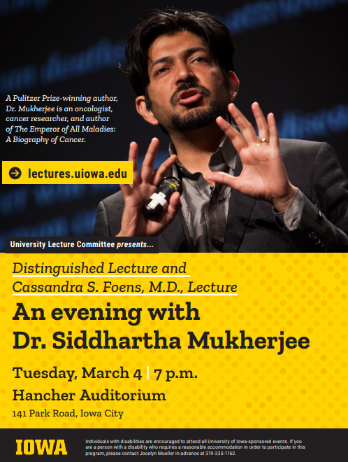 Dr. Siddhartha Mukherjee Flyer